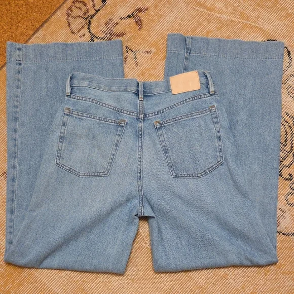 Everlane Light Blue Flare & Wide Leg Jeans - Picture 3 of 8